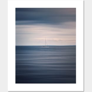 sailboat motion seascape Posters and Art